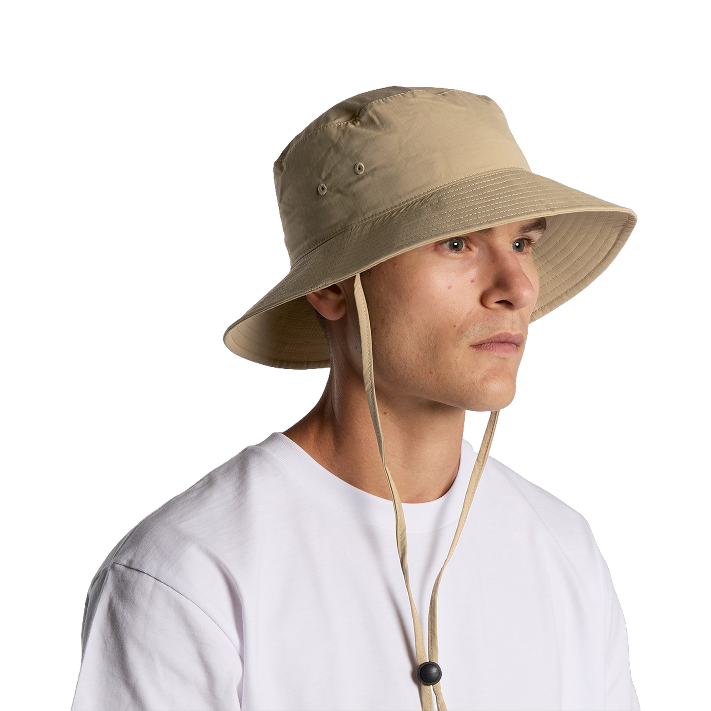 Wide brim bucket hat