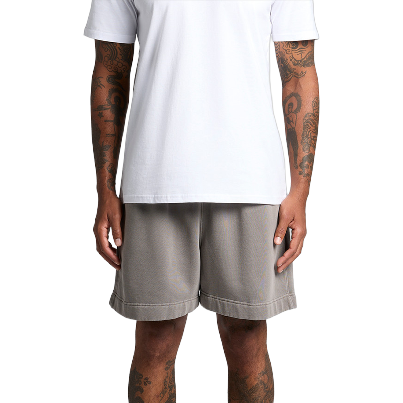 Faded track shorts
