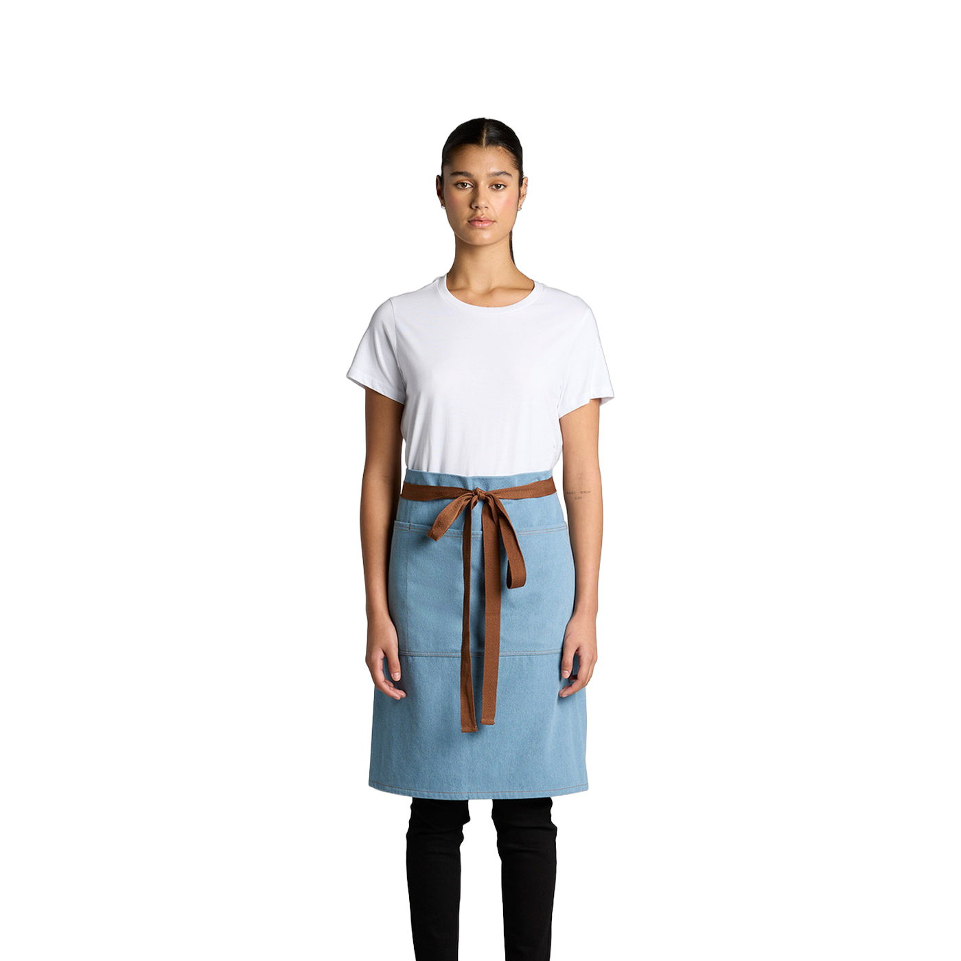 Denim waist apron