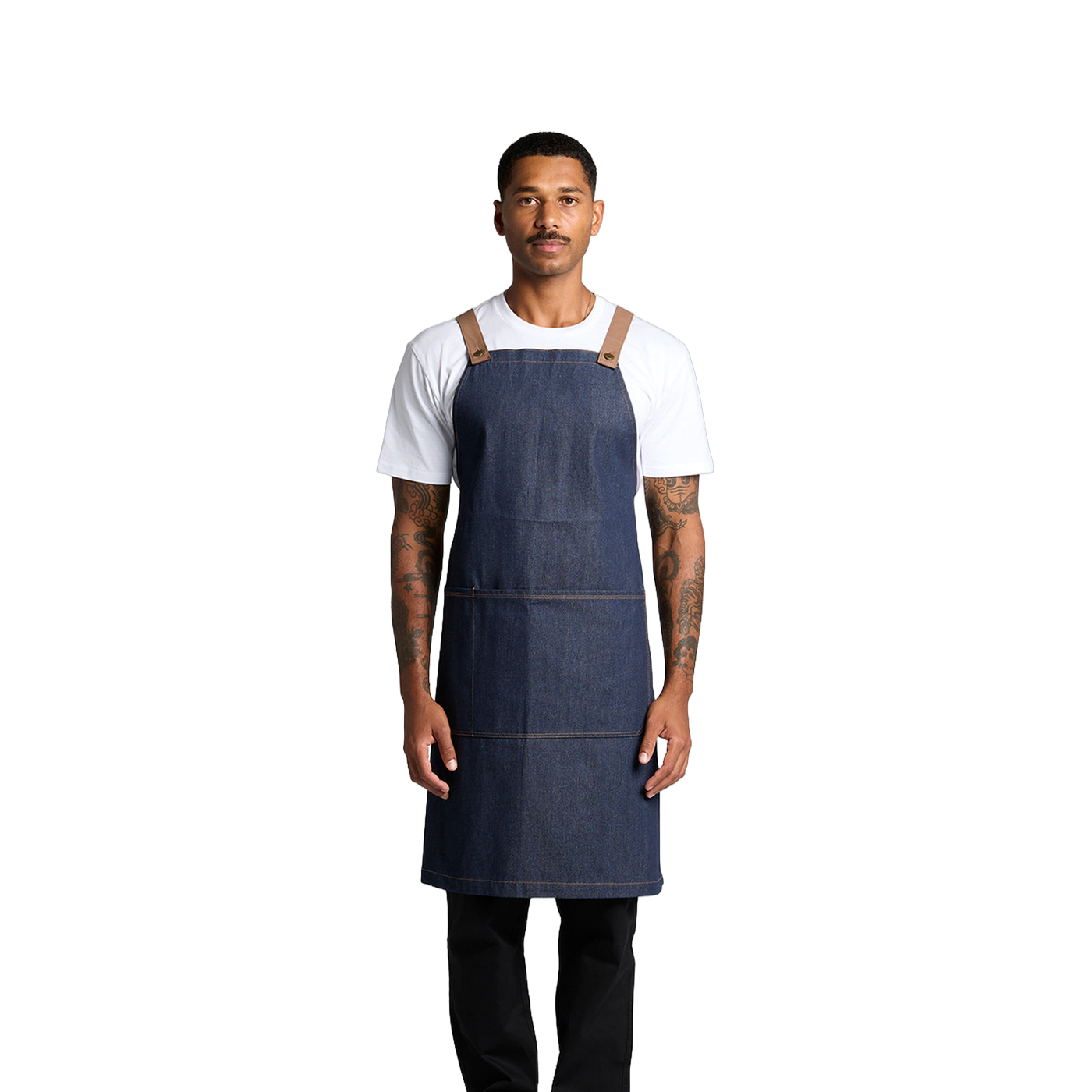 Denim bib apron